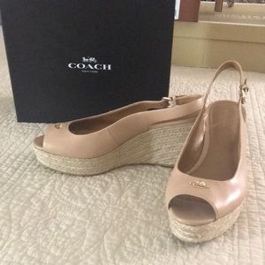 Coach wedge open toe Ferry Semi Matt Calf